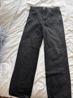 Reformation Black Wide Leg Jeans